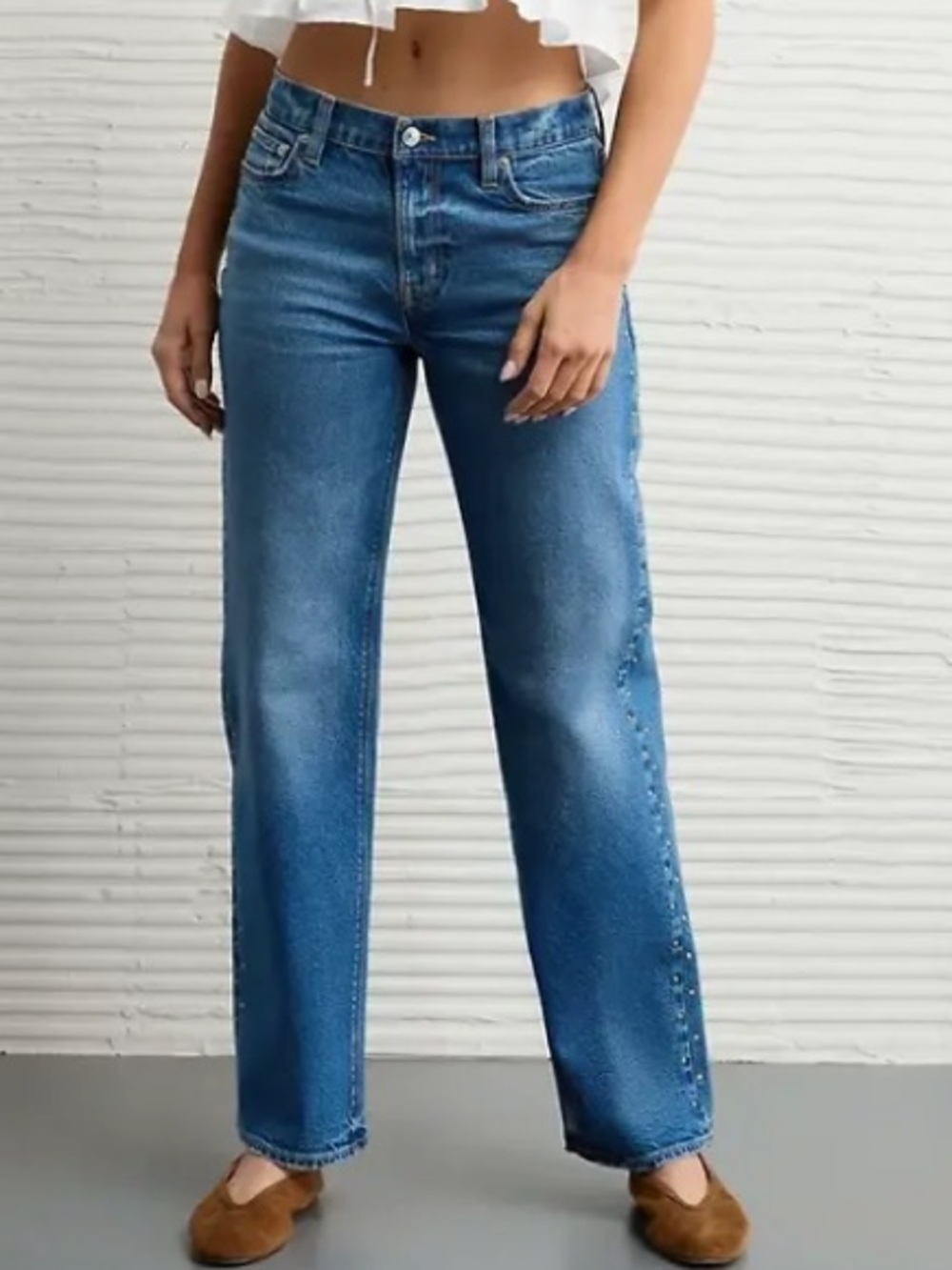 American Eagle Outfitters Stovepipe Studded Jeans